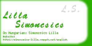 lilla simoncsics business card